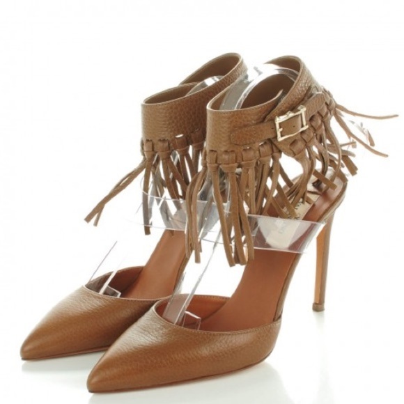 Valentino Garavani Shoes - Valentino Garavani Brown Fringe Heels